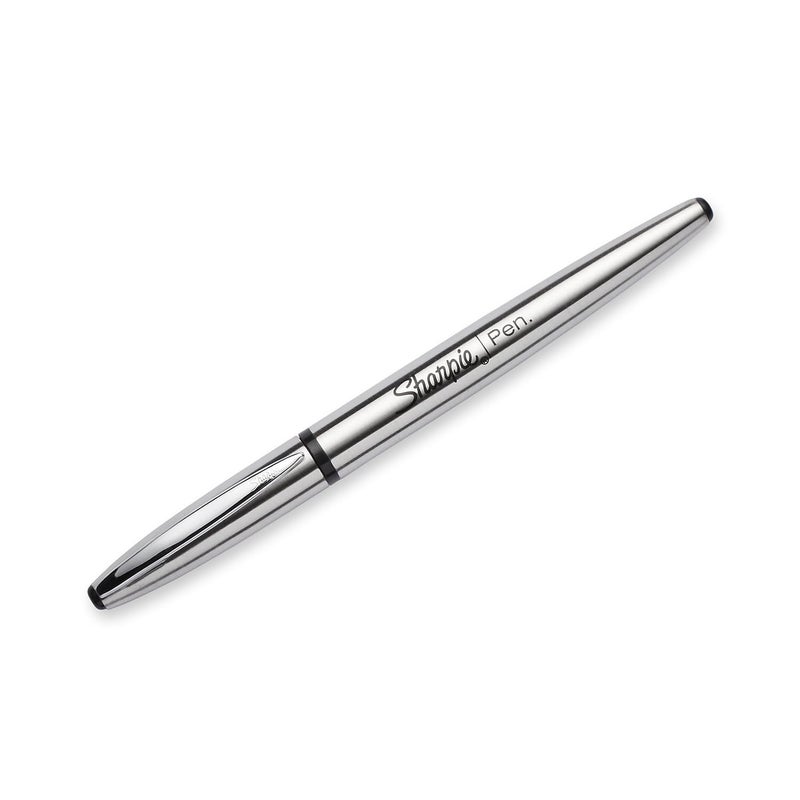 Sharpie Stainless Steel Grip Pen, Fine Point (0.8mm), Black, 1 Count - Image 3
